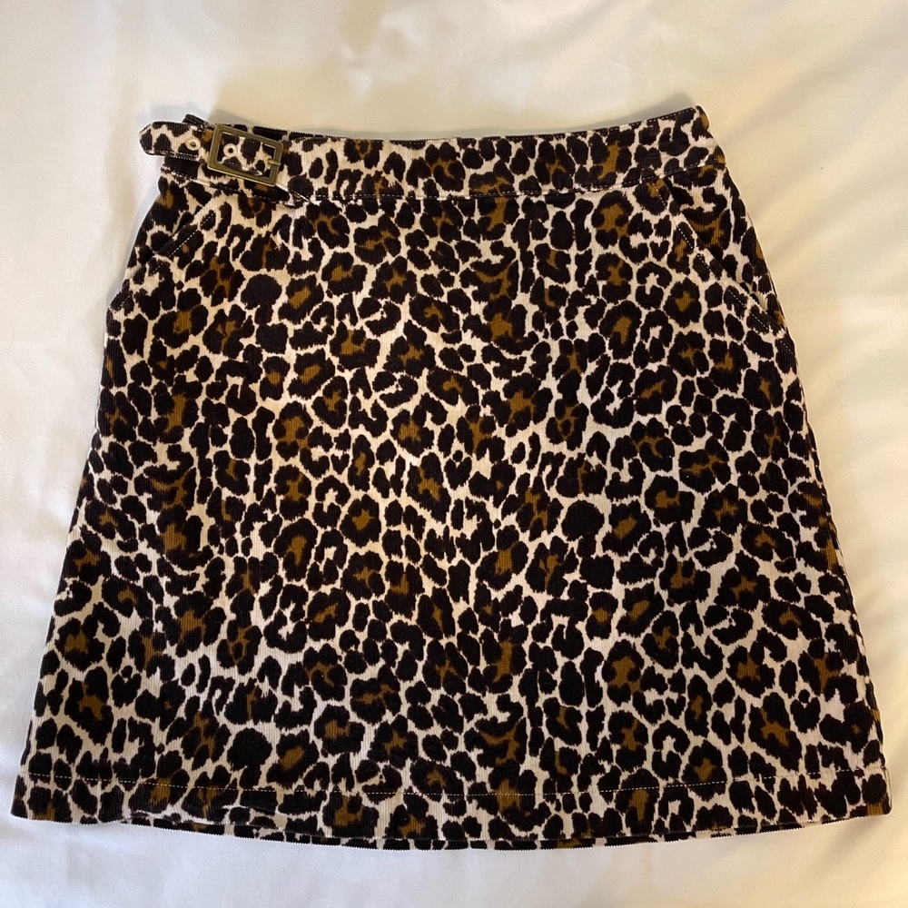 J. Crew Cheetah Skirt with Pockets